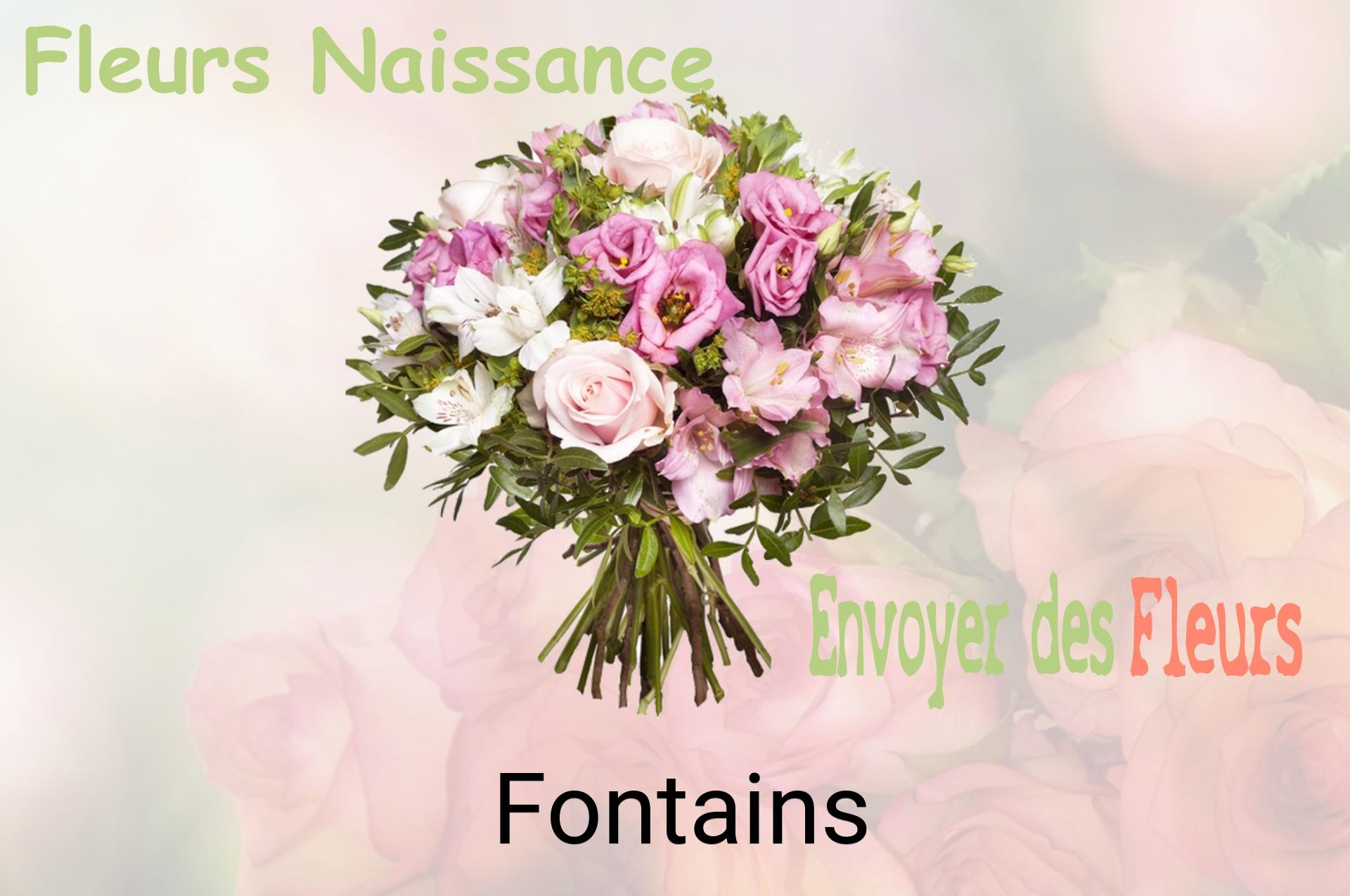 Bouquet de fleurs de naissance livré à Fontains